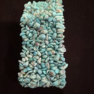Natural Turquoise Nugget Boho Stretch Bracelet